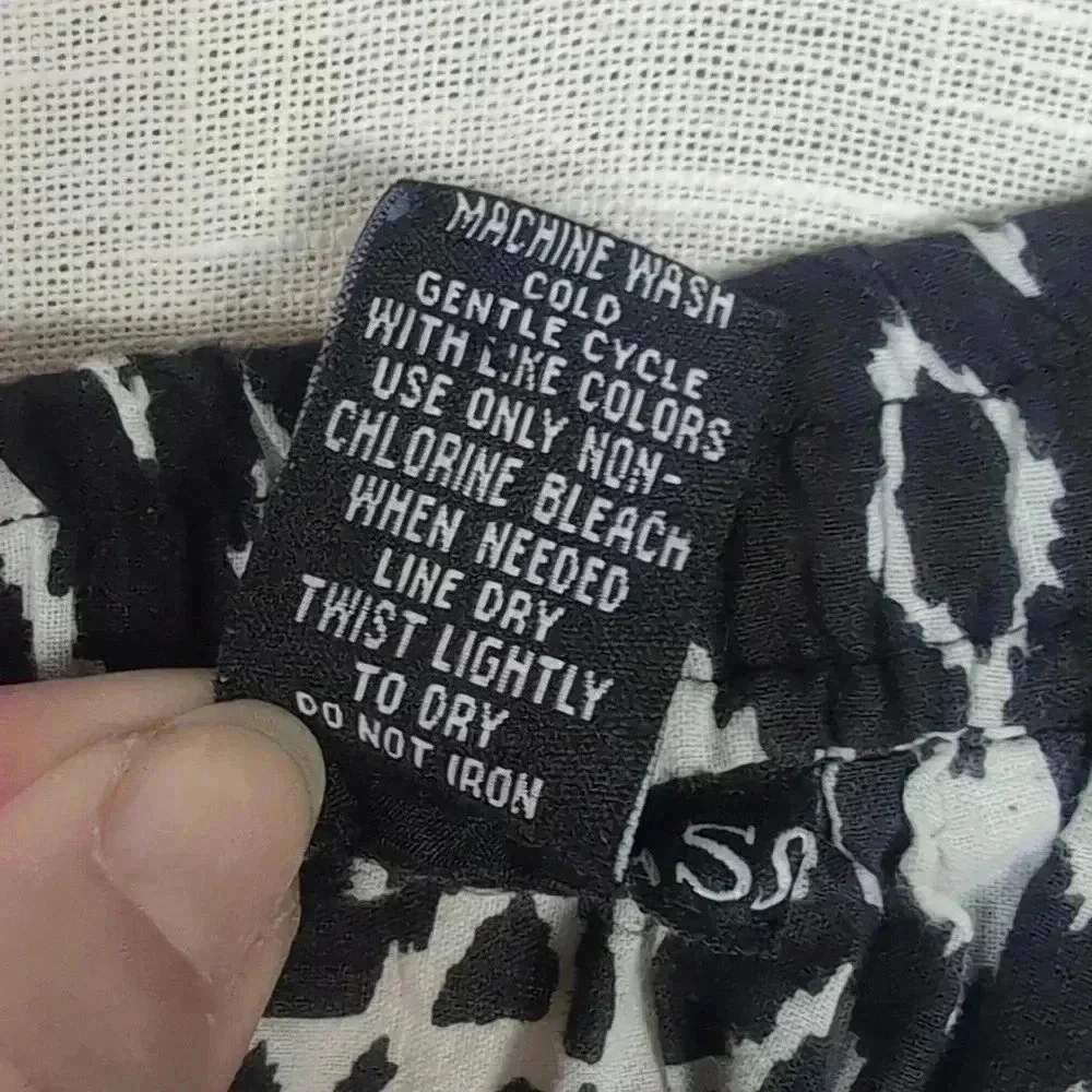 Vintage 90s Artistic Ikat Print Midi Flowy Gauze Boho Hippie Skirt Just Class - Picture 4 of 5